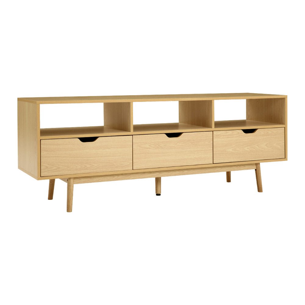 Wooden Entertainment Unit - Natural - Scandi Nooks