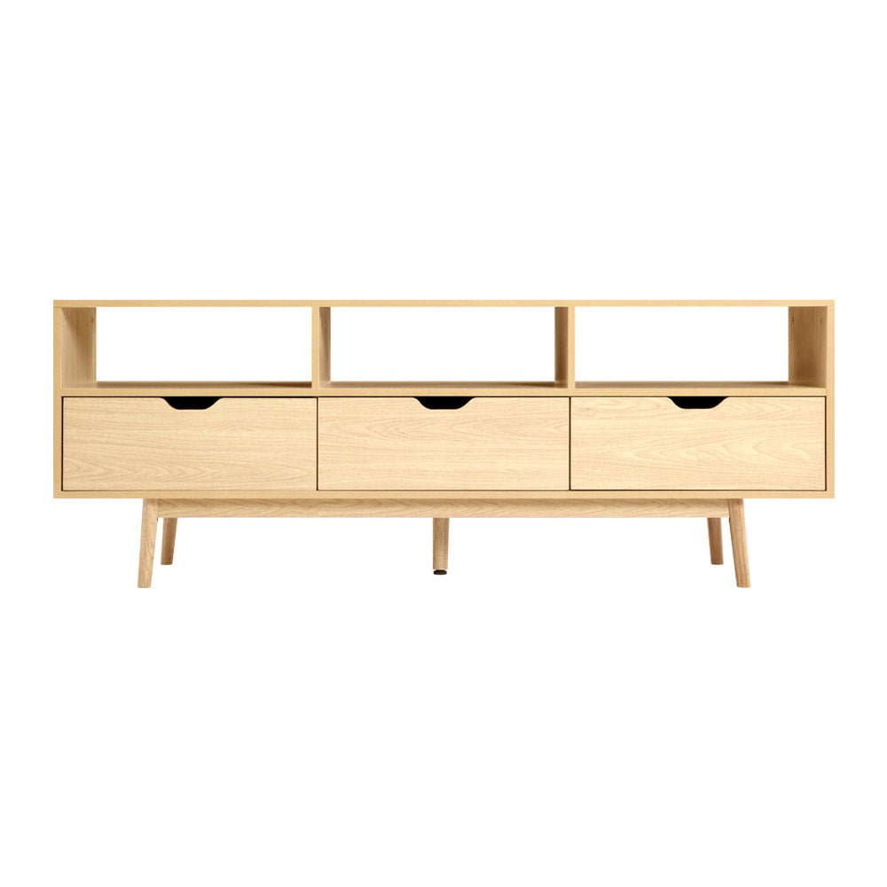 Wooden Entertainment Unit - Natural - Scandi Nooks
