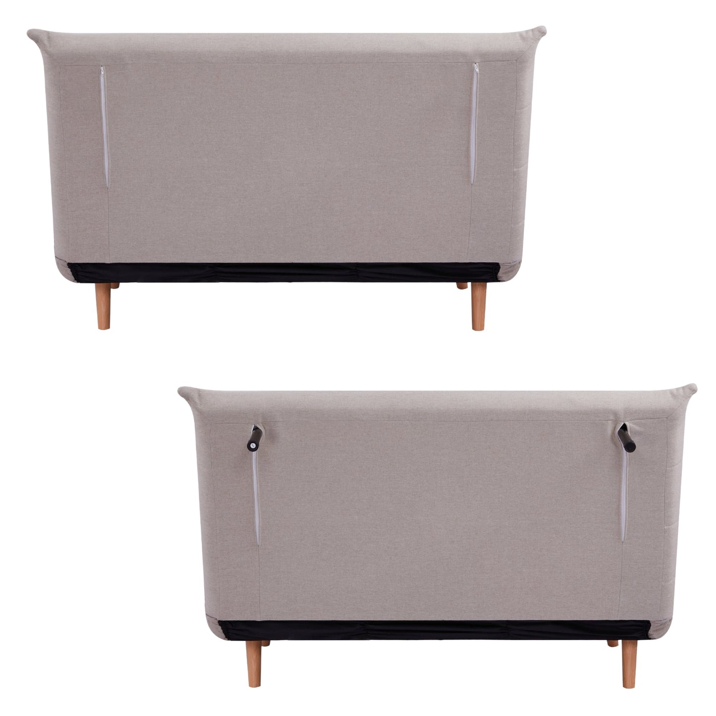 Hygge Nest 2 - Seater Sofa Bed in Beige - Scandi Nooks