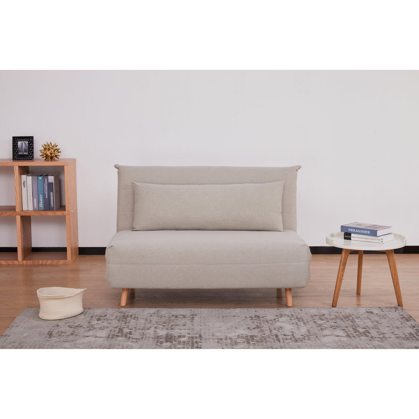 Hygge Nest 2 - Seater Sofa Bed in Beige - Scandi Nooks