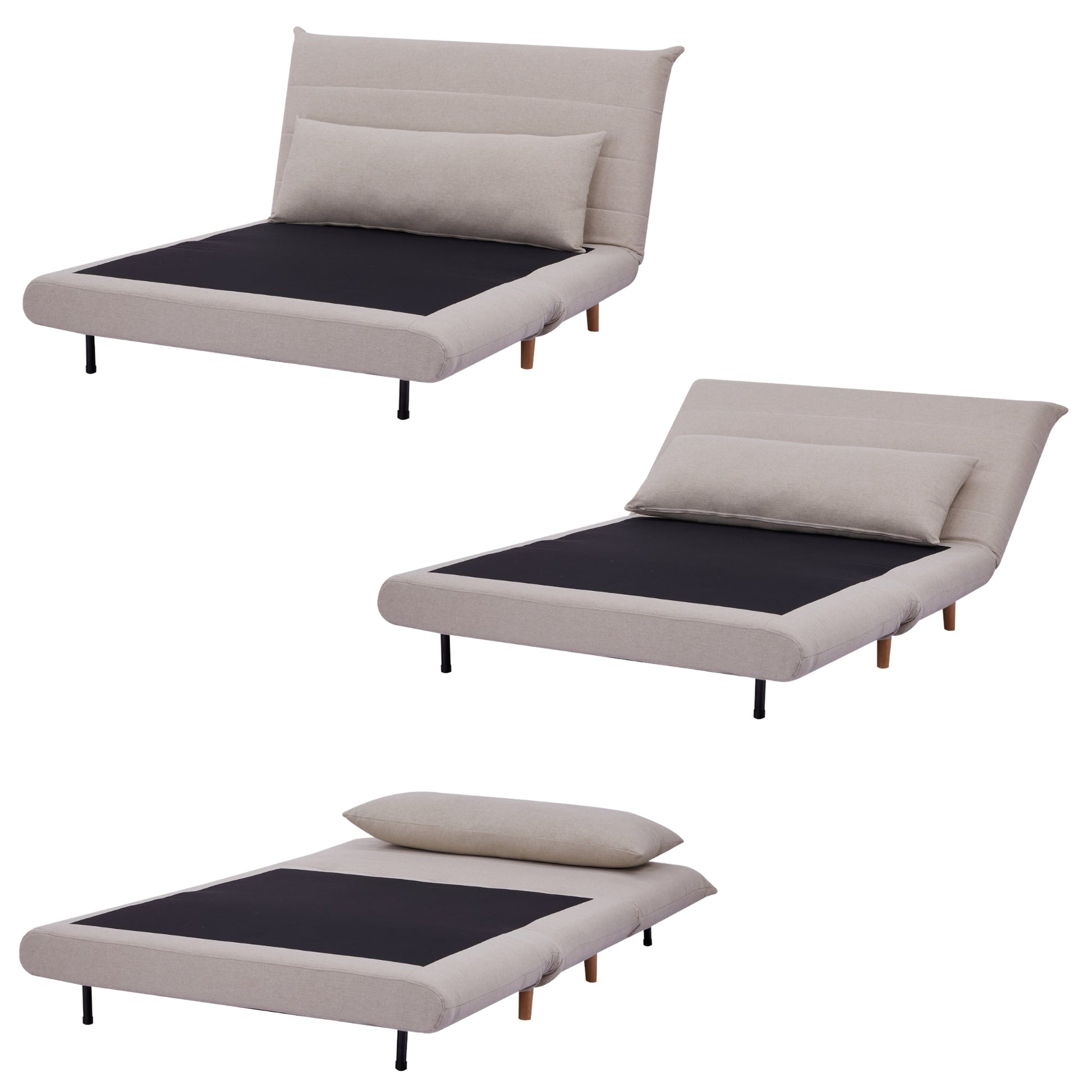 Hygge Nest 2 - Seater Sofa Bed in Beige - Scandi Nooks