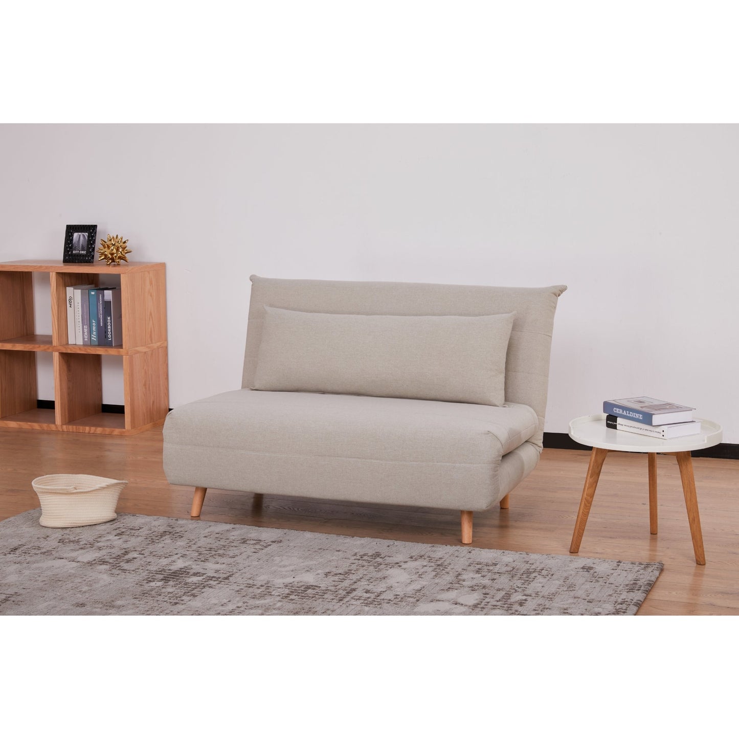 Hygge Nest 2 - Seater Sofa Bed in Beige - Scandi Nooks