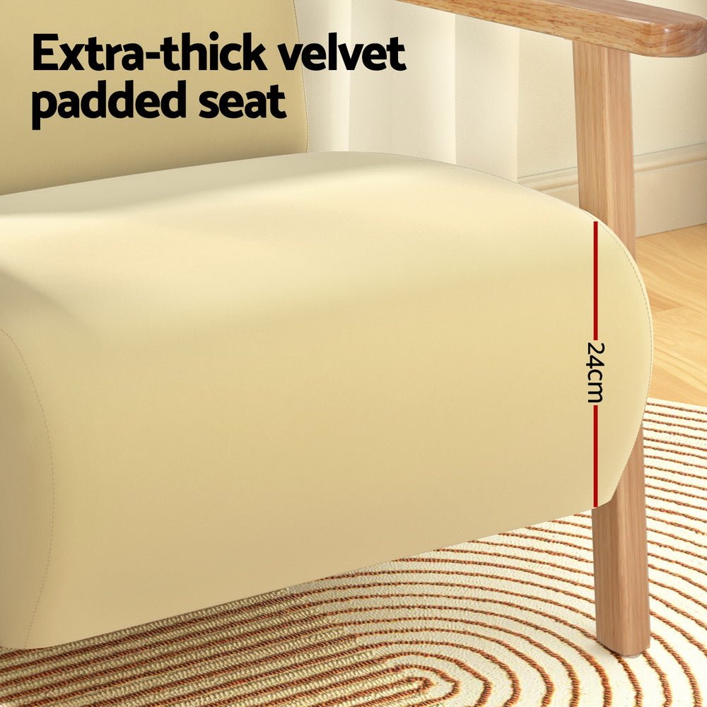 Scandi Velvet Haven Armchair - Scandi Nooks