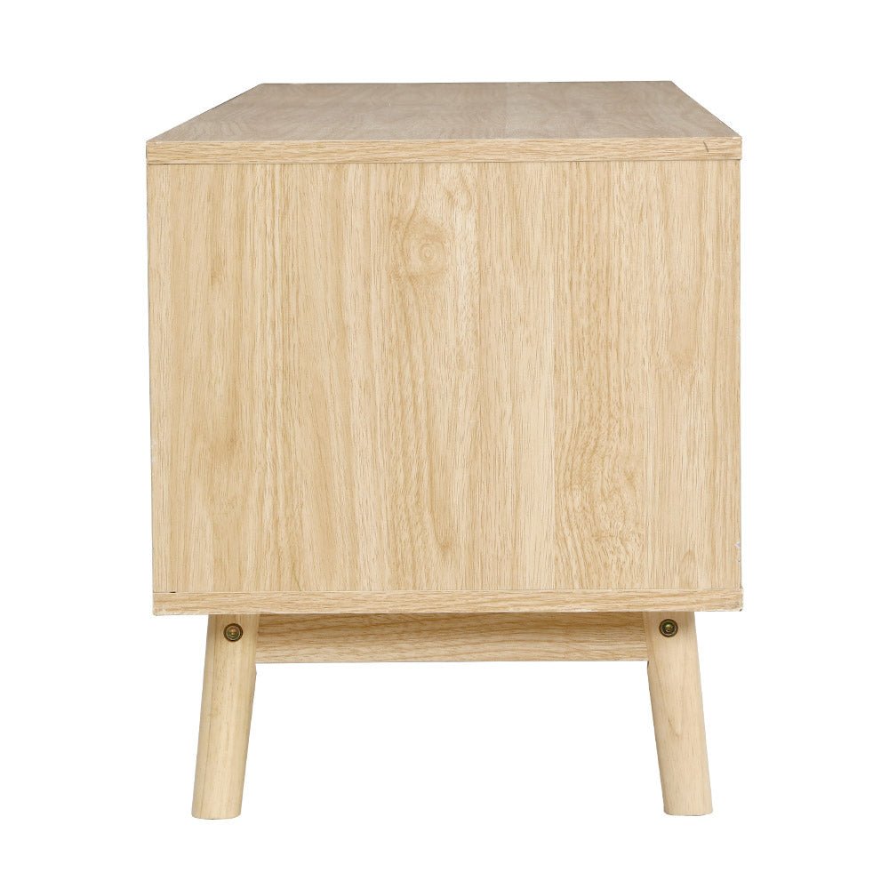 Wooden Entertainment Unit - Natural - Scandi Nooks